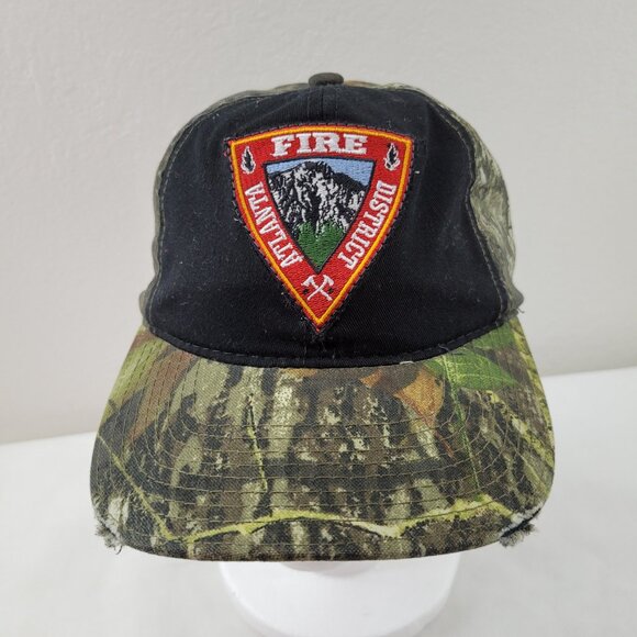 Atlanta Fire District Mossy Oak Camo Hat Adjustable One Size Port Authority - Picture 11 of 14
